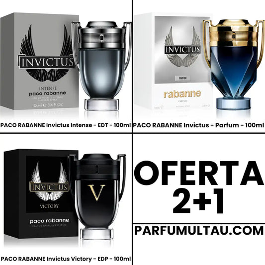 Oferta 2+1: Invictus Intense, Invictus Parfum & Invictus Victory